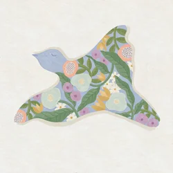 Spring Blooms Bird, 2023 (digital)