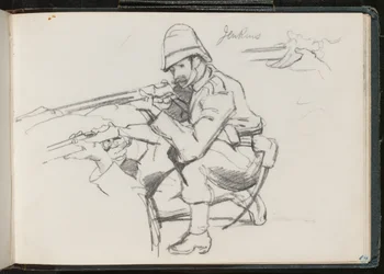 Jenkins ajoelhado ao fogo, 1879