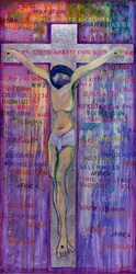 Thou Shalt Not Kill, 2000 (acrílico e folha de prata sobre tela)