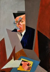 Retrato de Tristan Tzara (1896-1963), de Tihanyi, Lajos (1885-1938). Óleo sobre tela