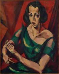Retrato feminino (mulher de vestido verde)