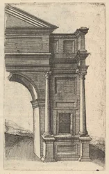 Metade de um arco [Porta Antonae] da série 
