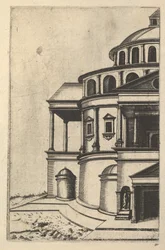 Vista parcial de um edifício [O Templo de Isaías] da série 