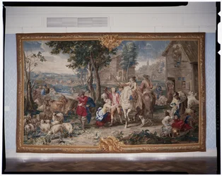 Pilhagem, da série de tapeçaria Art of War, 1708-12 (tecido 1712-18) (tapeçaria)