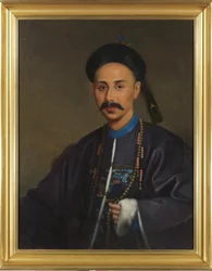 Retrato de Samqua, c.1850 (óleo sobre tela)