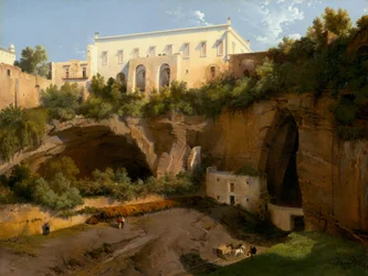 Vista de uma vila, Pizzofalcone, Nápoles, c. 1819.