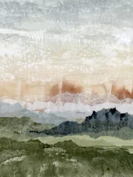 Paisagem montanhosa em camadas