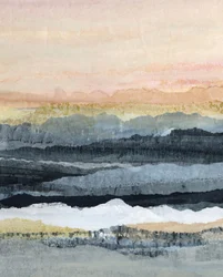 Montanhas abstratas e serenas