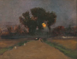 Paisagem com sol poente, 1890-1900