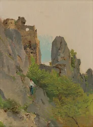 Vista das ruínas de Sú Ovské, 1875-85