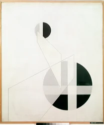 Composição A XX Pintura de Laszlo Moholy-Nagy