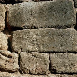 Muros perto da Porta do Leão: local da antiga cidade de Micenas, no Peloponeso (1500-1100 AC) Grécia