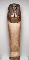 Caixão de Horankh, c.700 aC (madeira, gesso, tinta, obsidiana, calcita e bronze)