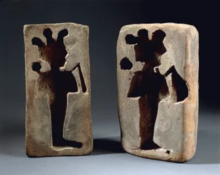Dois moldes da figura de Osíris, de Abydos