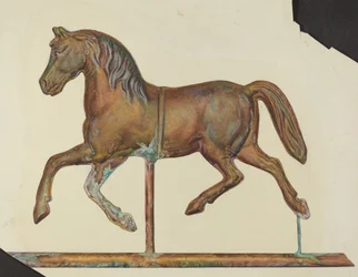 Pequeno cata-vento metálico, c. 1940.