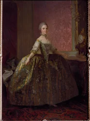 Retrato de Marie Louise (Marie-Louise) de Bourbon Parma (Bourbon-Parme) (1751-1819) Pintura de Laurent Pecheux (1729-1821). Florença, Palácio Pitti