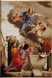 Assunção de Santa Maria, apóstolos a olhar para o túmulo vazio (pintura sobre tela)