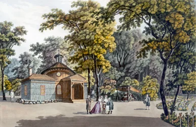 O Hermitage no Jardim do Palácio Imperial de Laxenbourg, Áustria, c.1790