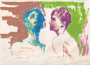 Back to Back, 2025 (acrílico sobre papel de aguarela)