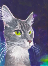 Catdog, c.2023 (acrílico sobre papel aguarela)