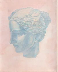 Rapariga de azul, 2025 (acrílico sobre tela)