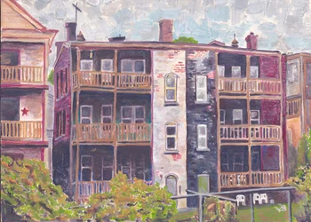 Mission Hill, c.2017 (acrílico sobre papel de aguarela)