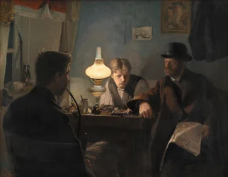 Uma visita à loja do sapateiro, 1885.