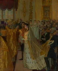 O casamento do czar Nicolau II e da princesa Alix de Hesse-Darmstadt em 26 de novembro de 1894, 1895
