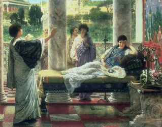 Catulo lê os seus poemas na casa de Lésbia, 1870
