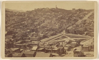 Russian Hill a partir de Telegraph Hill, São Francisco.