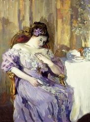 Senhora em lavanda