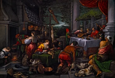 Lázaro e Dives, c.1570 (óleo sobre tela)