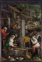 julho (Fiação e tecelagem) (pintura sobre tela)