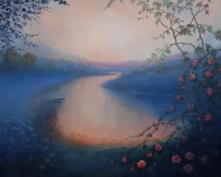 Bramble Roses, 2025 (óleo sobre tela)