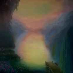 Elysian Willows, 2025 (óleo sobre tela)