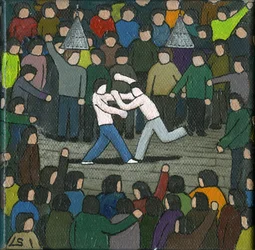 The Fight, 2015 (Acrílico e Tinta sobre Tela)