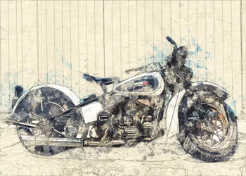 Arte de Motociclos Clássicos