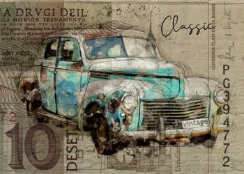 Carro clássico Rusty Teal