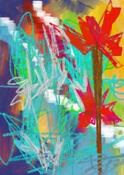 Flor abstrata vibrante