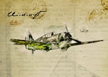 Esboço de aviação vintage