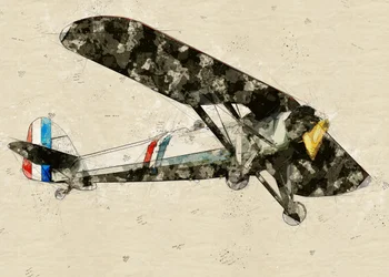 Esboço de aviação vintage