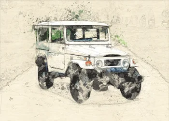 Esboço Vintage Offroad