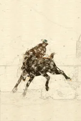Cavaleiro de bronco do Oeste