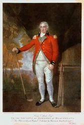 Retrato de Henry Callender, gravado por Walter Alfred Cox (1862-p.1894) (colorido mezzotint)