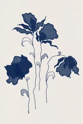 Flores azuis escuras