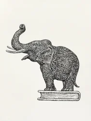 Elefante em cima de um livro (1935-1936)