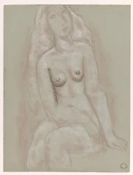 Nu feminino sentado