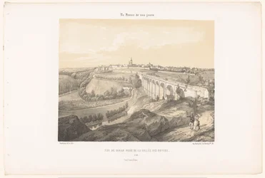 Vista de Dinan e do viaduto sobre o rio Rance
Vue de Dinan prise de la Vallée des Noyers (título sobre o objecto)
França Contemporânea (título da série)
La France de nos jours (título da série sobre o objecto)