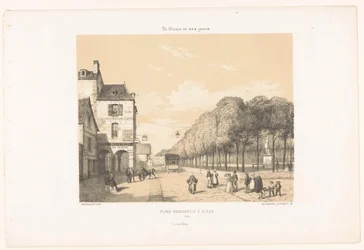 Trem para a Place Du Guesclin em Dinan Place Duguesclin à Dinan (título no objeto) A França de hoje (título da série) La France de nos jours (título da série no objeto)