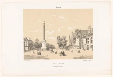 Zicht op de Place Maréchal-Foch en de Cours Saint-Pierre em Nantes
Nantes. Cours St. Pierre (título sobre o objecto)
Hedendaags Frankrijk (título da série)
La France de nos jours (título da série)